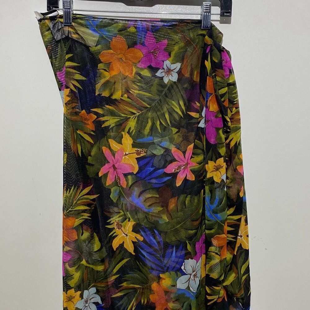 Vintage Slim Allure Women's Multicolor Sheer Bathing Suit Wrap Size Medium NWT